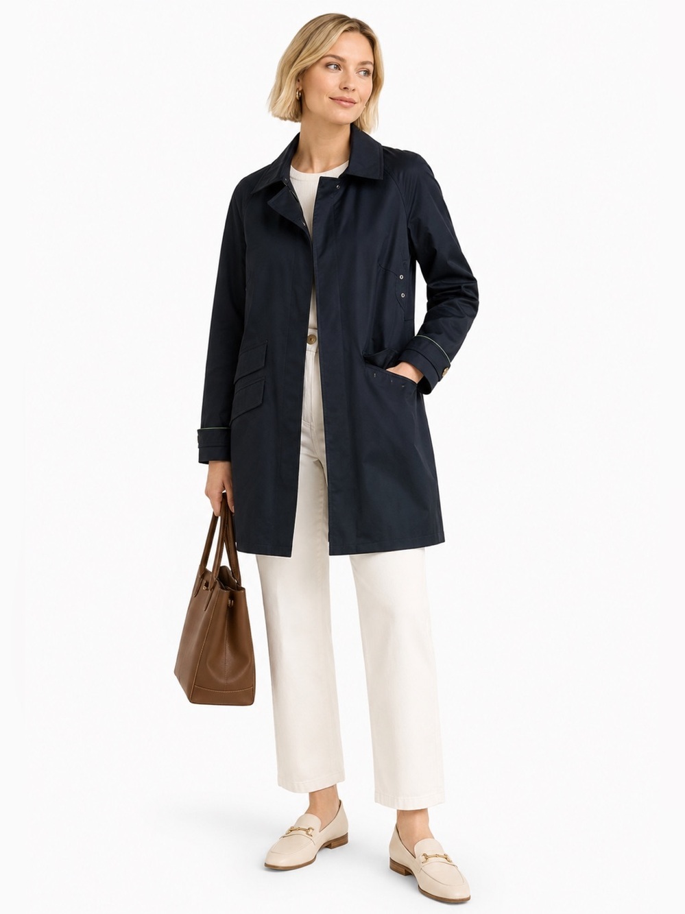 MICHAEL Michael Kors Cotton/Poly Blend Black Coat Size L